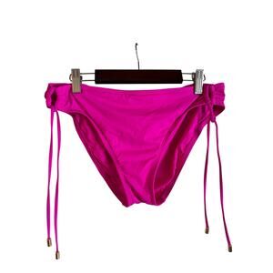 La Blanca Island Goddess Side-Tie Bikini Bottom Size 10 Orchid Pink $61